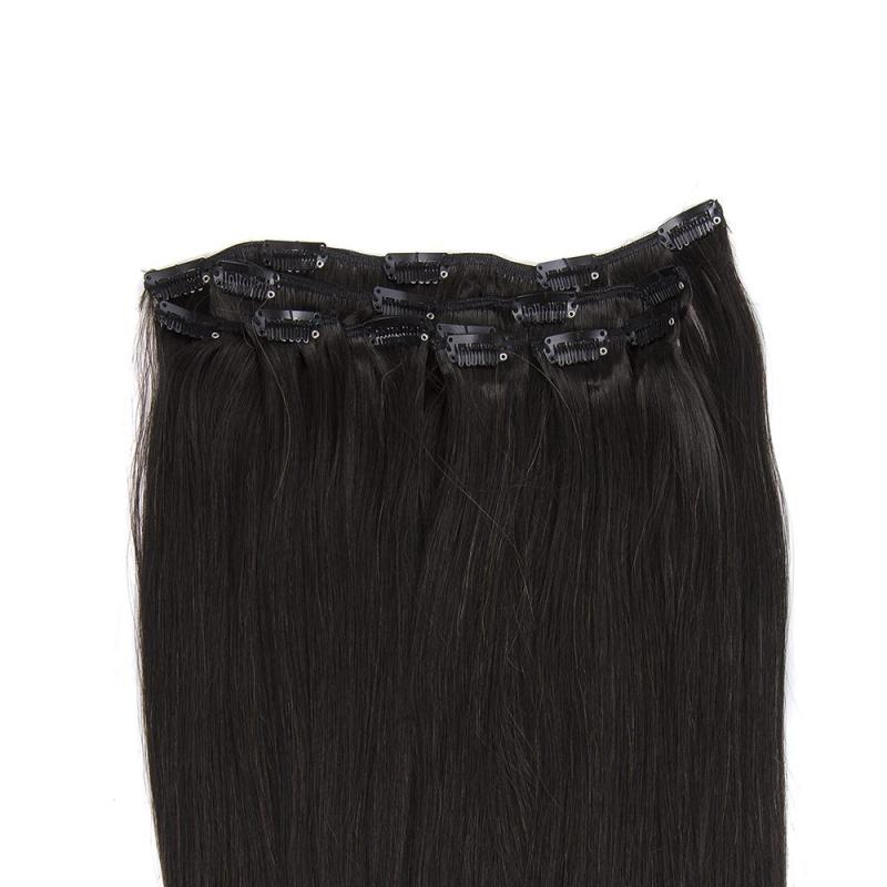 Clip On Extensions i Sortbrun - 100% Remy Hår