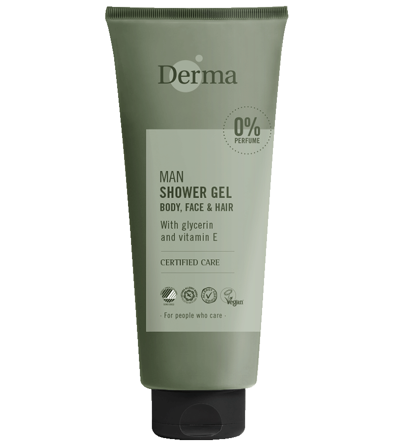 Derma Man 3i1 Brusegel til Krop, Ansigt og Hår - 350 ml