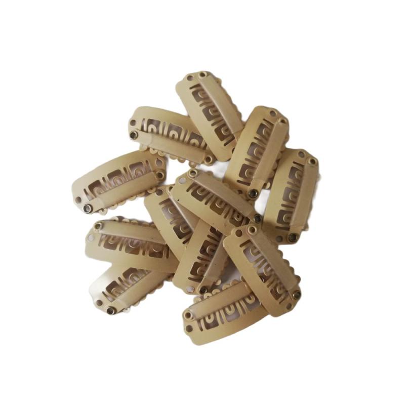 Beige Clips til Hårforlængelser - Beskyt Dit Eget Hår!