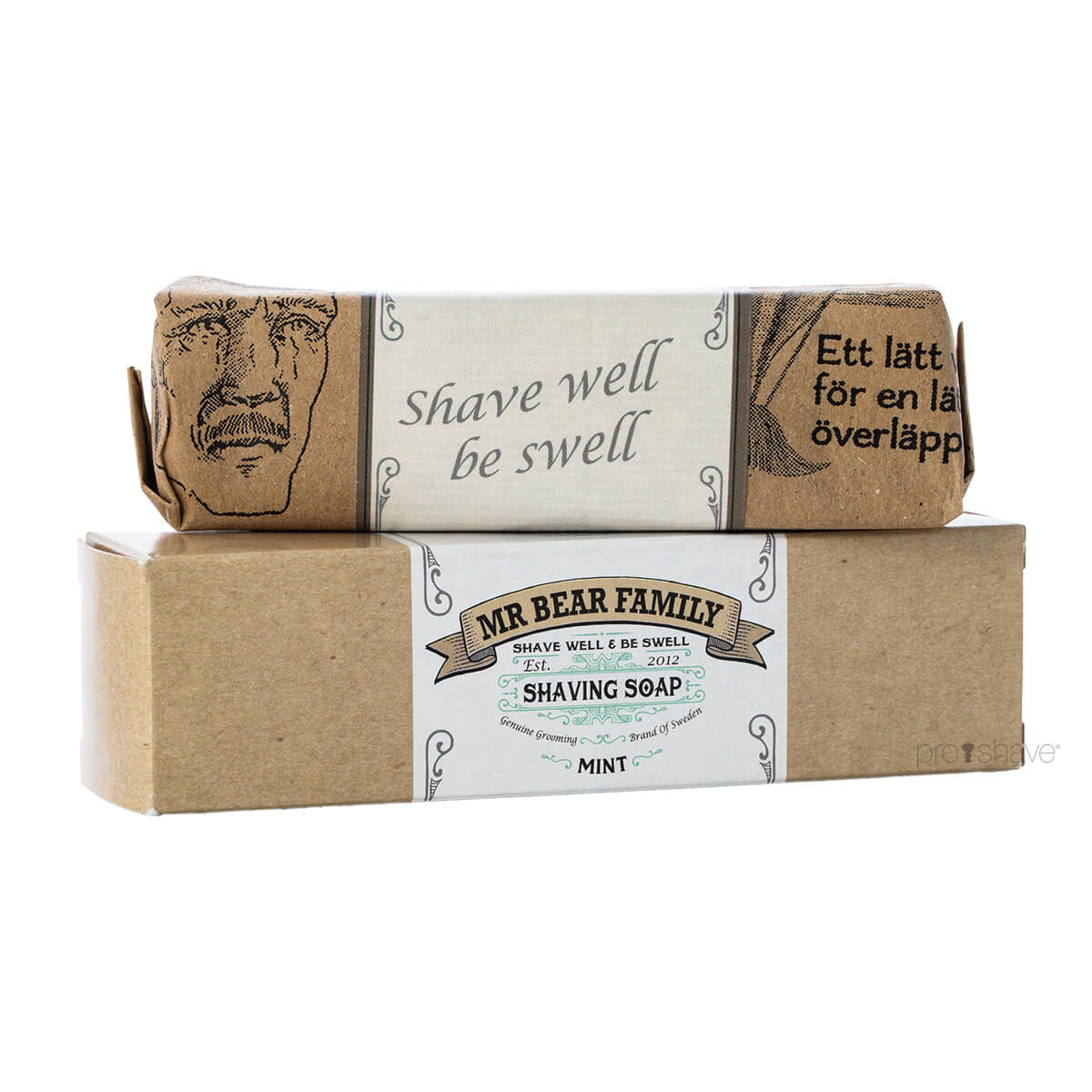 Mr  Bear Barbersæbe I Shavestick  Mint  80 Gr