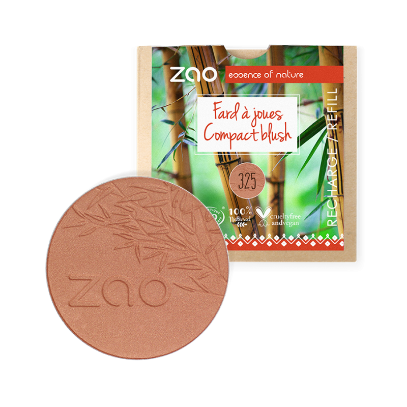 Zao  økologisk Compact Blush  325 Golden Coral  Refill  9 G