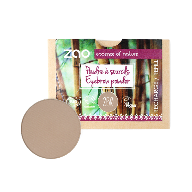 Zao  økologisk Eyebrow Powder  260 Blond  Refill  3 G