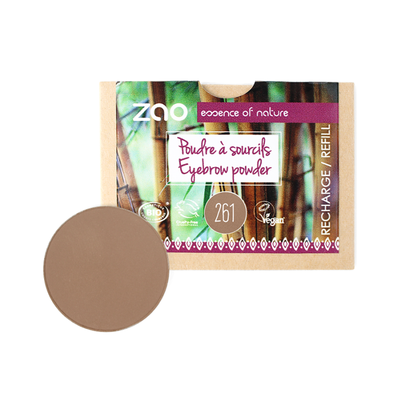 Zao  økologisk Eyebrow Powder  261 Ash Blond  Refill  3 G