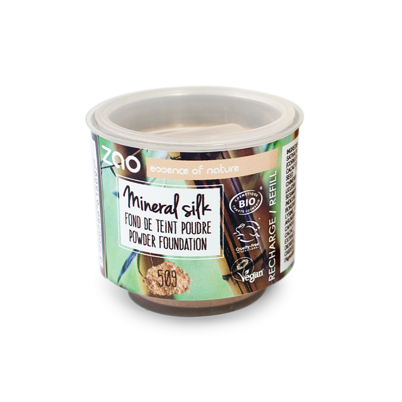 Zao  økologisk  Mineral Silk 509 Sand Beige  Refill  13 5 G