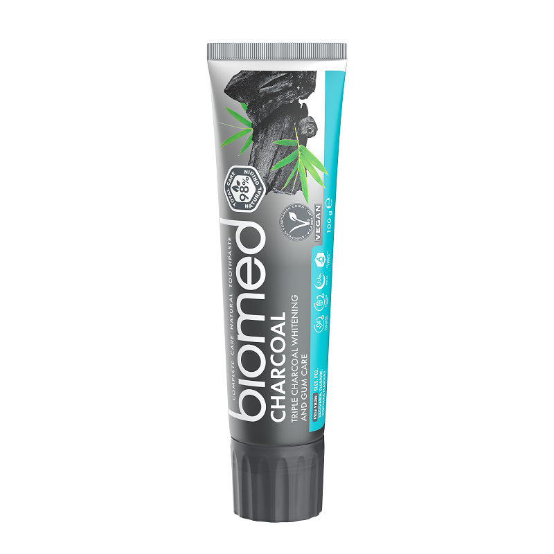 Biomed Charcoal Tandpasta 100 Ml - Fluorfri Tandpleje