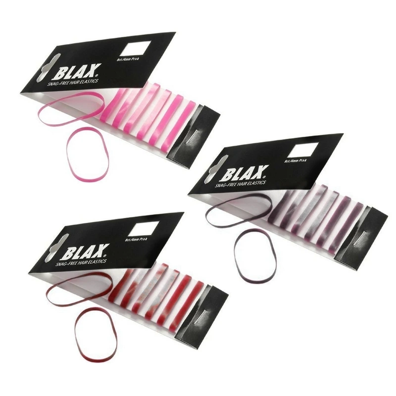 3 X Blax Hair Elastics 8 Pieces   Choose Variant