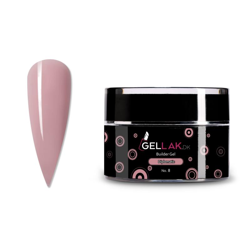 Builder Gel Nude til Negleopbygning - Diplomatic No 8