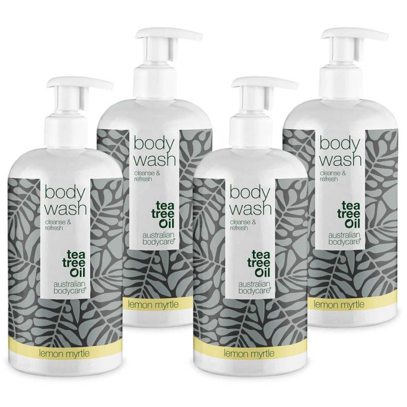 4 For 3 Tea Tree Body Wash 500 Ml Lemon Myrtle   Pakketilbud ?  Pakketilbud Med 4 Body Wash  500 Ml : Tea Tree Oil Lemon Myrtle