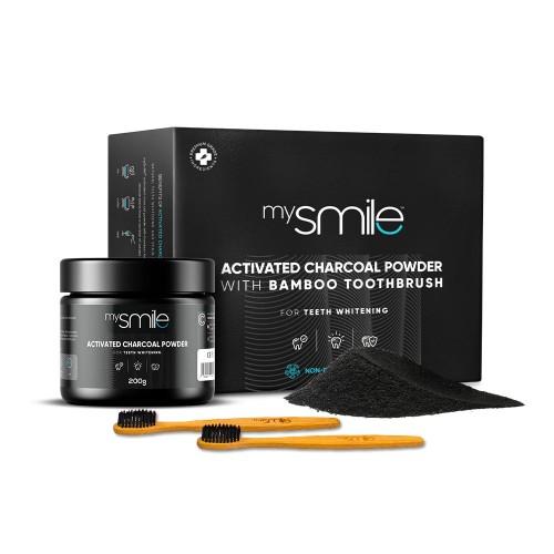 Mysmile Aktivt Kulpulver Med Bambus Tandbørste