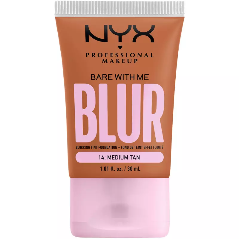 Nyx Prof  Makeup Bare With Me Blur Tint Foundation 30 Ml   14 Medium Tan