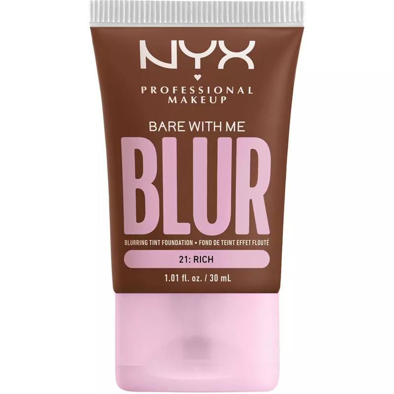 Nyx Prof  Makeup Bare With Me Blur Tint Foundation 30 Ml   21 Rich
