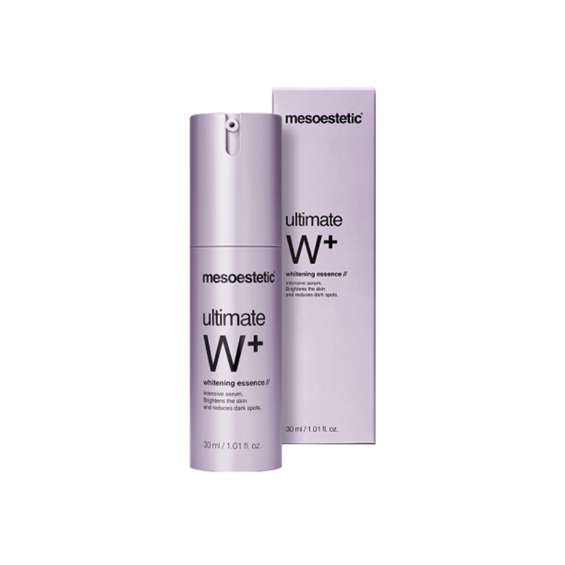 Mesoestetic Ultimate W  Whitening Essence   Blege Serum Til Behandling Af Mørke Pletter I Huden Og Pigmentforandringer   30 Ml   Reducerer Pigmentfejl