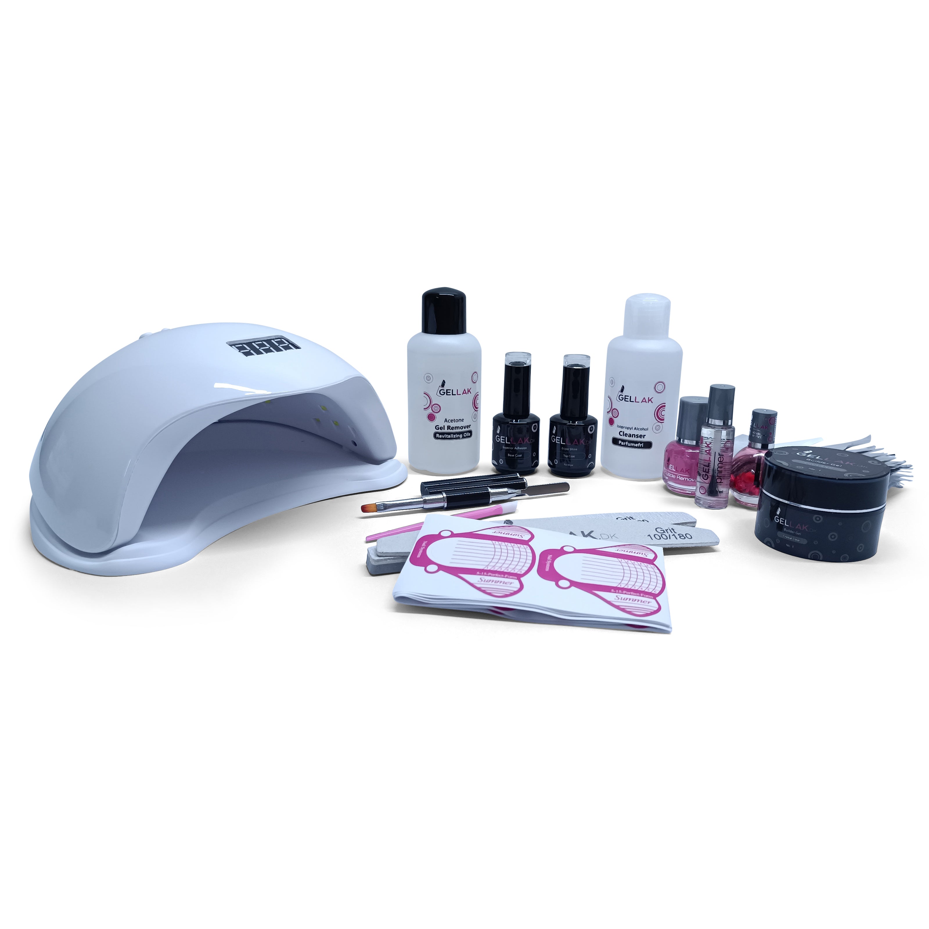 Builder Gel Startsæt   Negle Opbygning Starter Kit   Lav Negle Selv