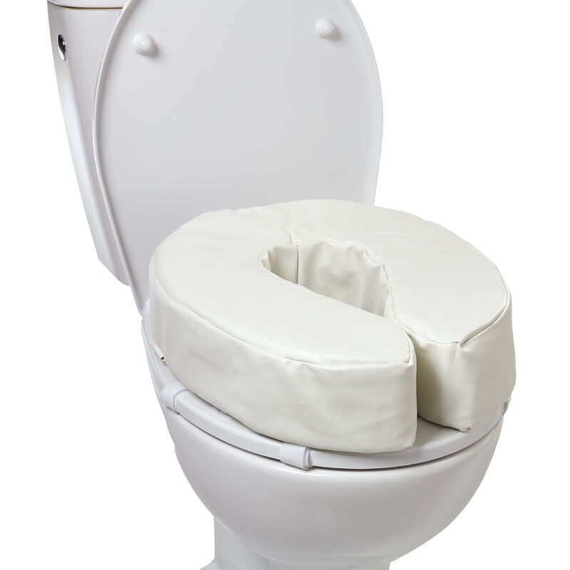 Blød Pu Toiletforhøjer   Fastgøres Med Velcro