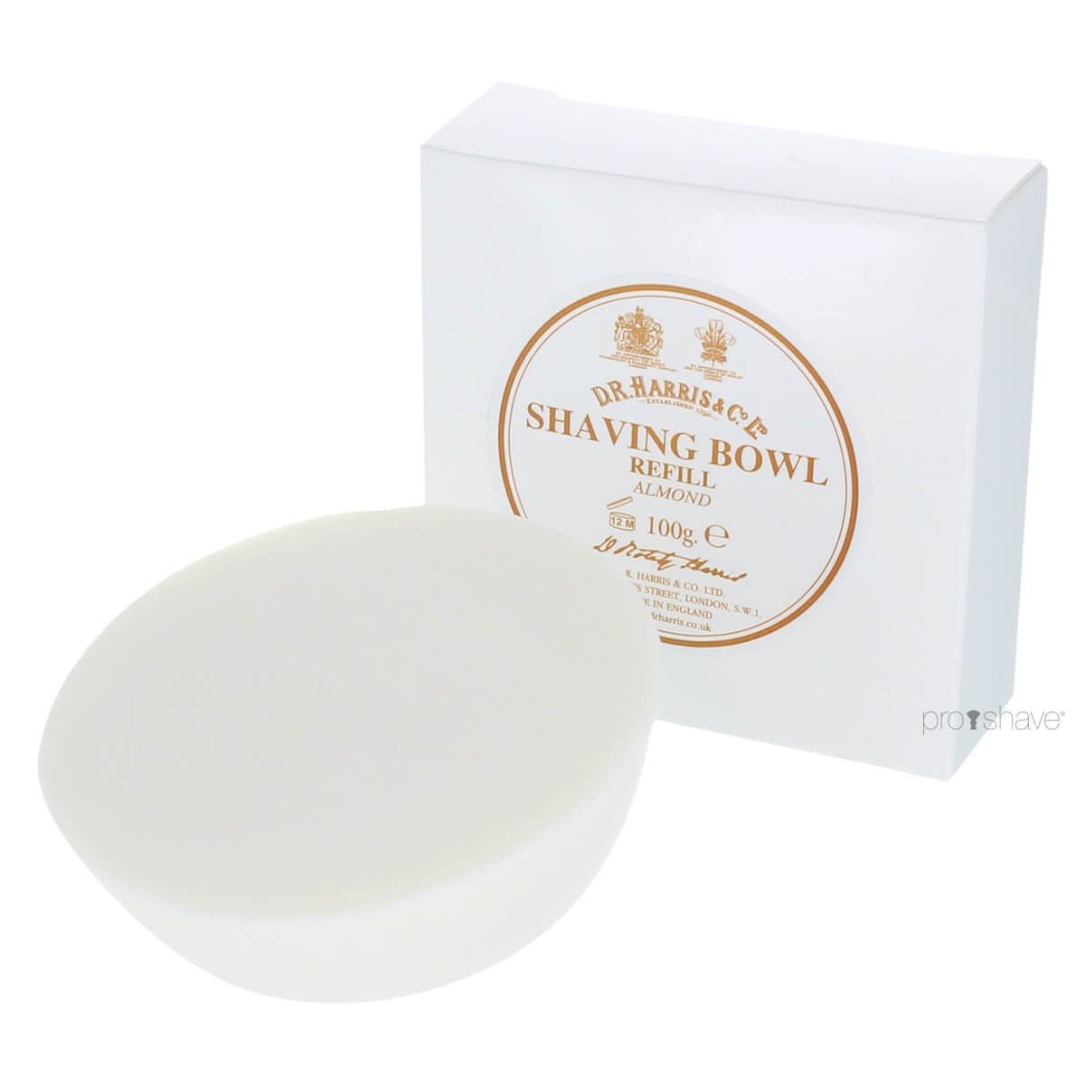 D R  Harris Mandel Barbersæbe  Refill  100 Gr