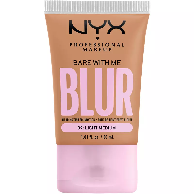 Nyx Prof  Makeup Bare With Me Blur Tint Foundation 30 Ml   09 Light Medium