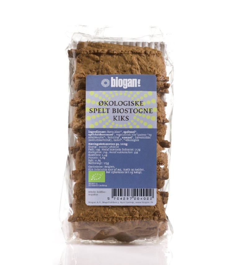 Biogan   økologiske Spelt Biostogne Kiks