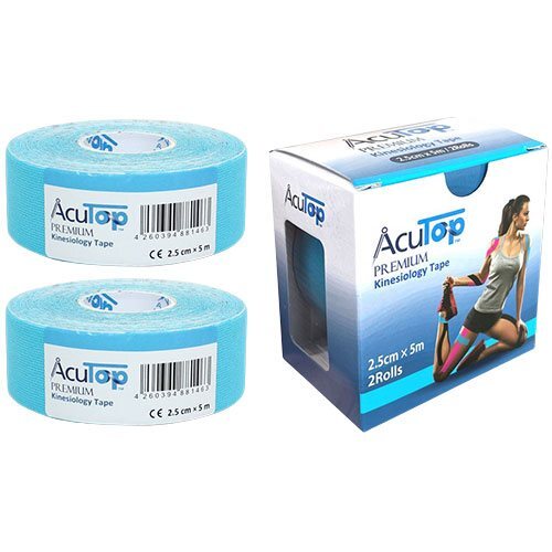 åcutop Terapeutisk Tape Blå 2 5cmx5 M  2 Ruller  1pk