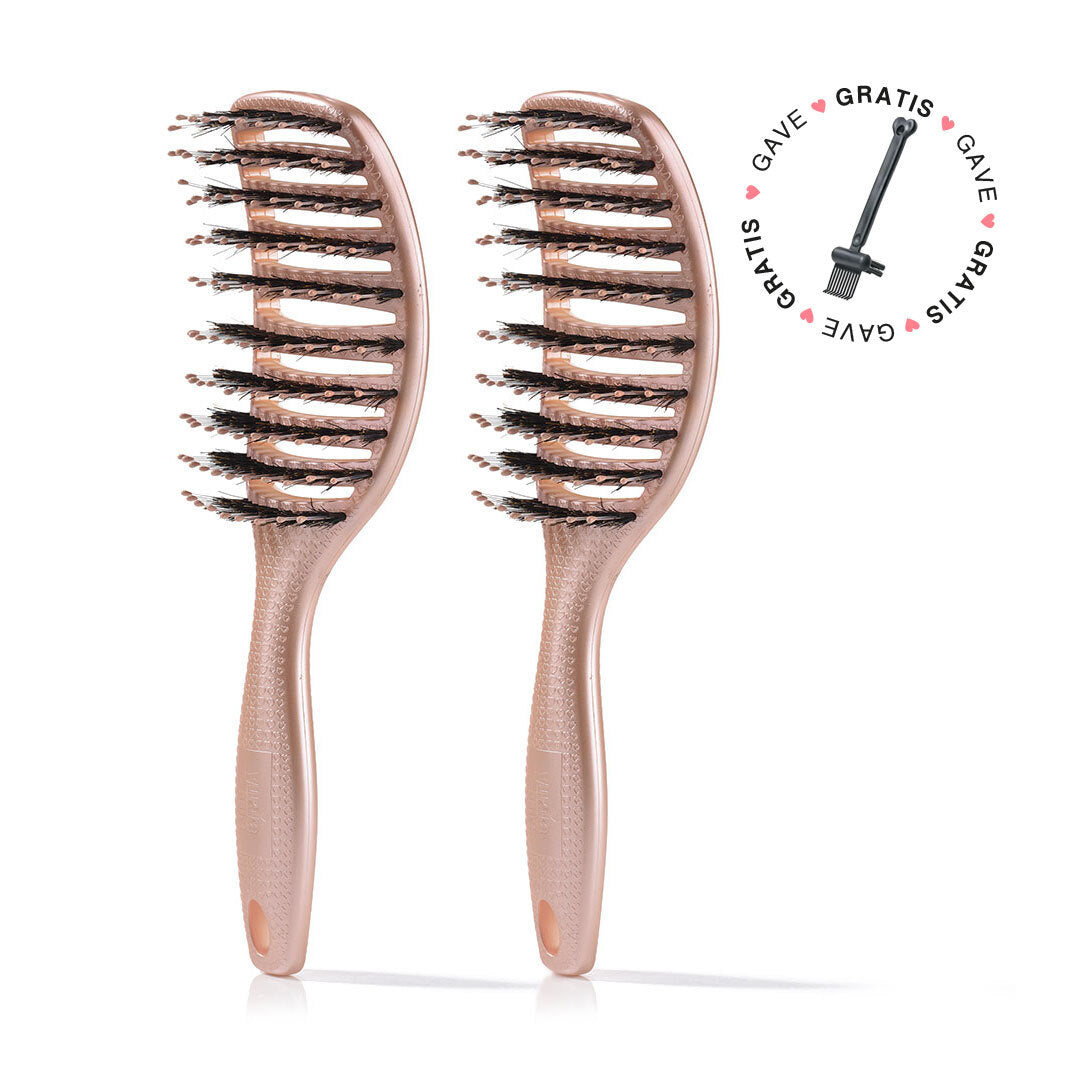2 Stk  Curvy Brush   Gratis Gave   2 Stk Shiny Rose  Spar 24    Gratis Cleaning Brush