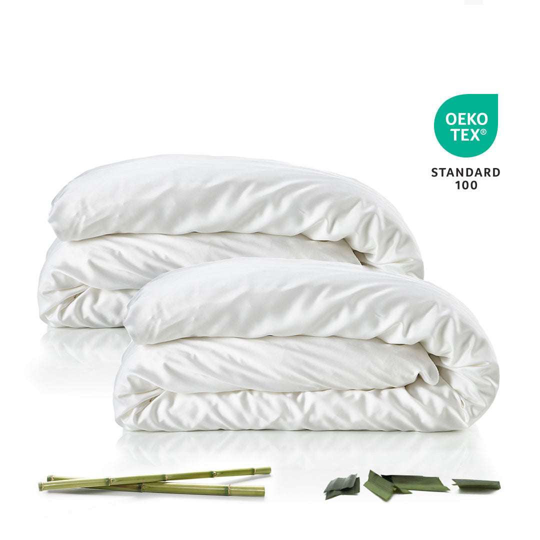 Bambus Dynebetræk   2 Stk   Spar 49 Kr    Hvid   140x200