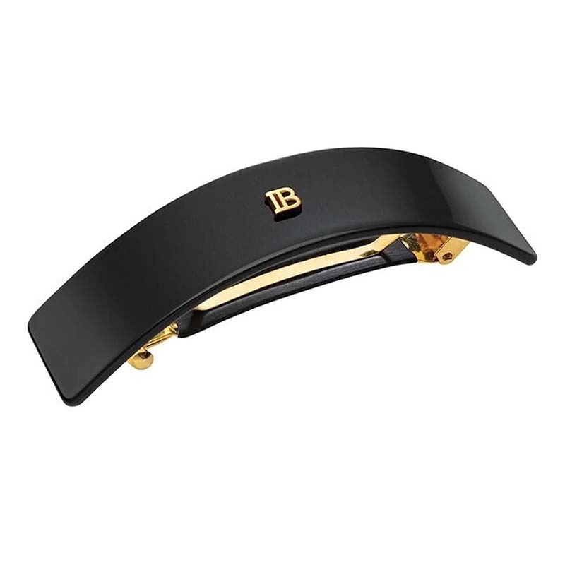 Balmain Cellulose Acetate Barrette Pour Cheveux Large Black