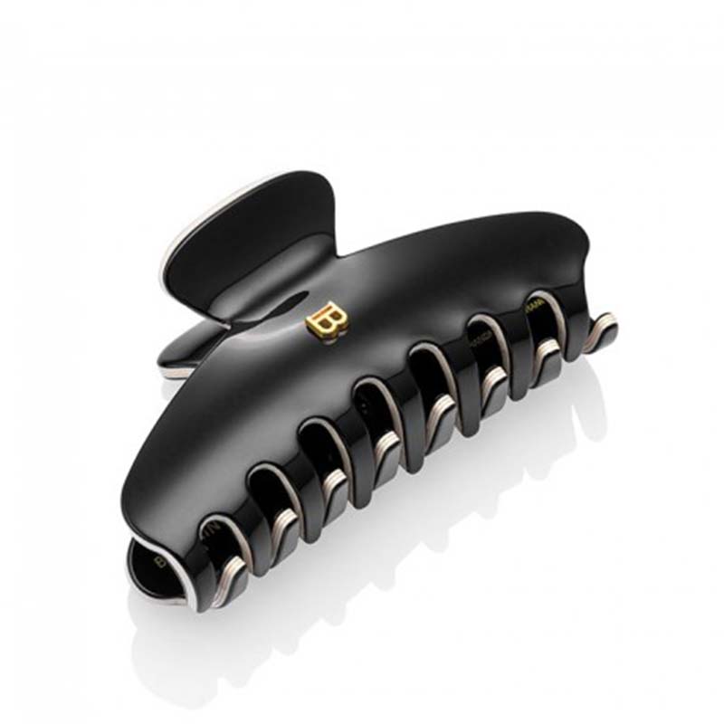 Balmain Cellulose Acetate Pince A Cheveux Large Black White