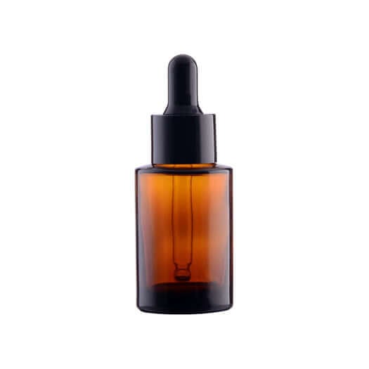 30 Ml  Brun Glasflaske Med Sort Pipettelåg