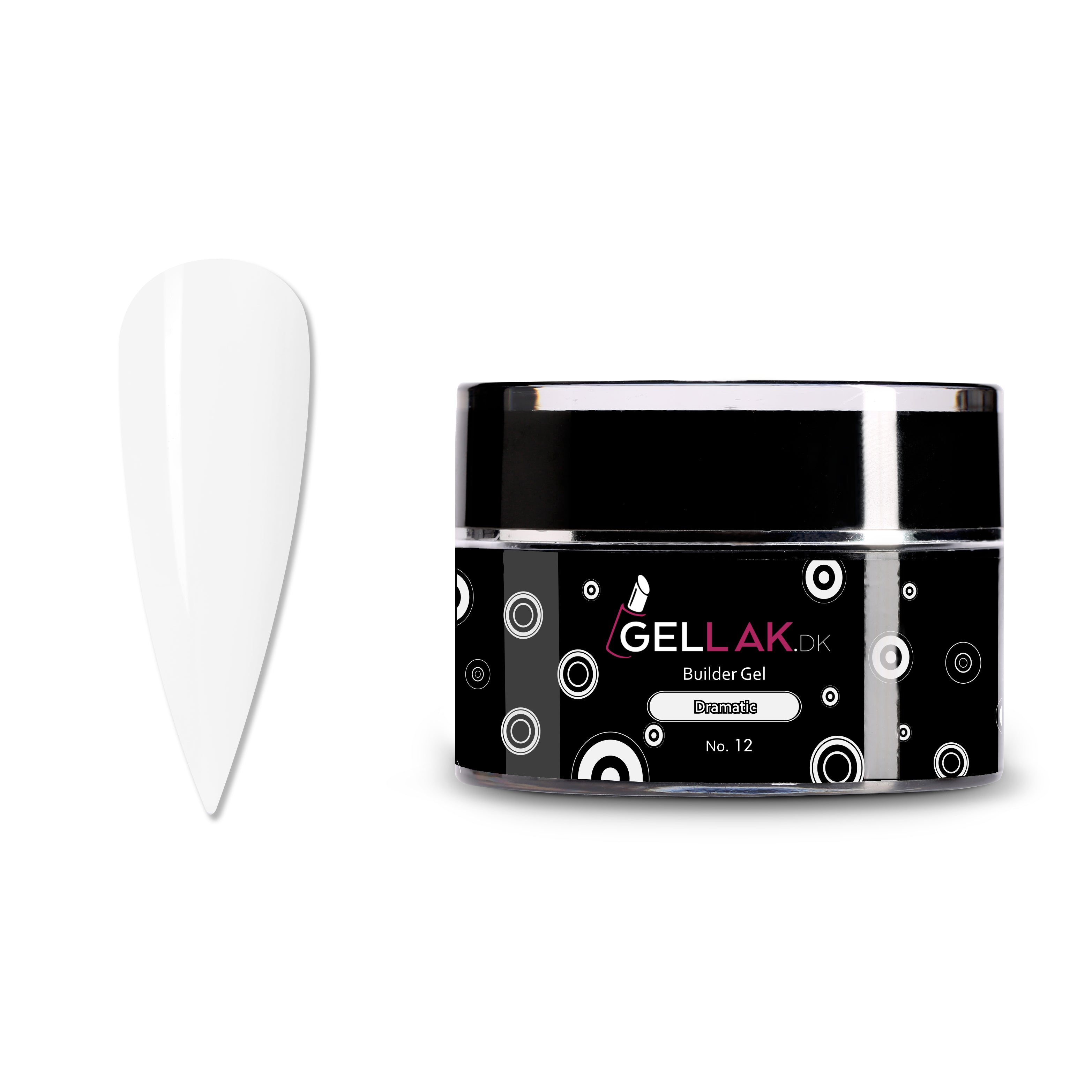 Builder Gel Hvid   Til Opbygning Af Negle   Dramatic No  12