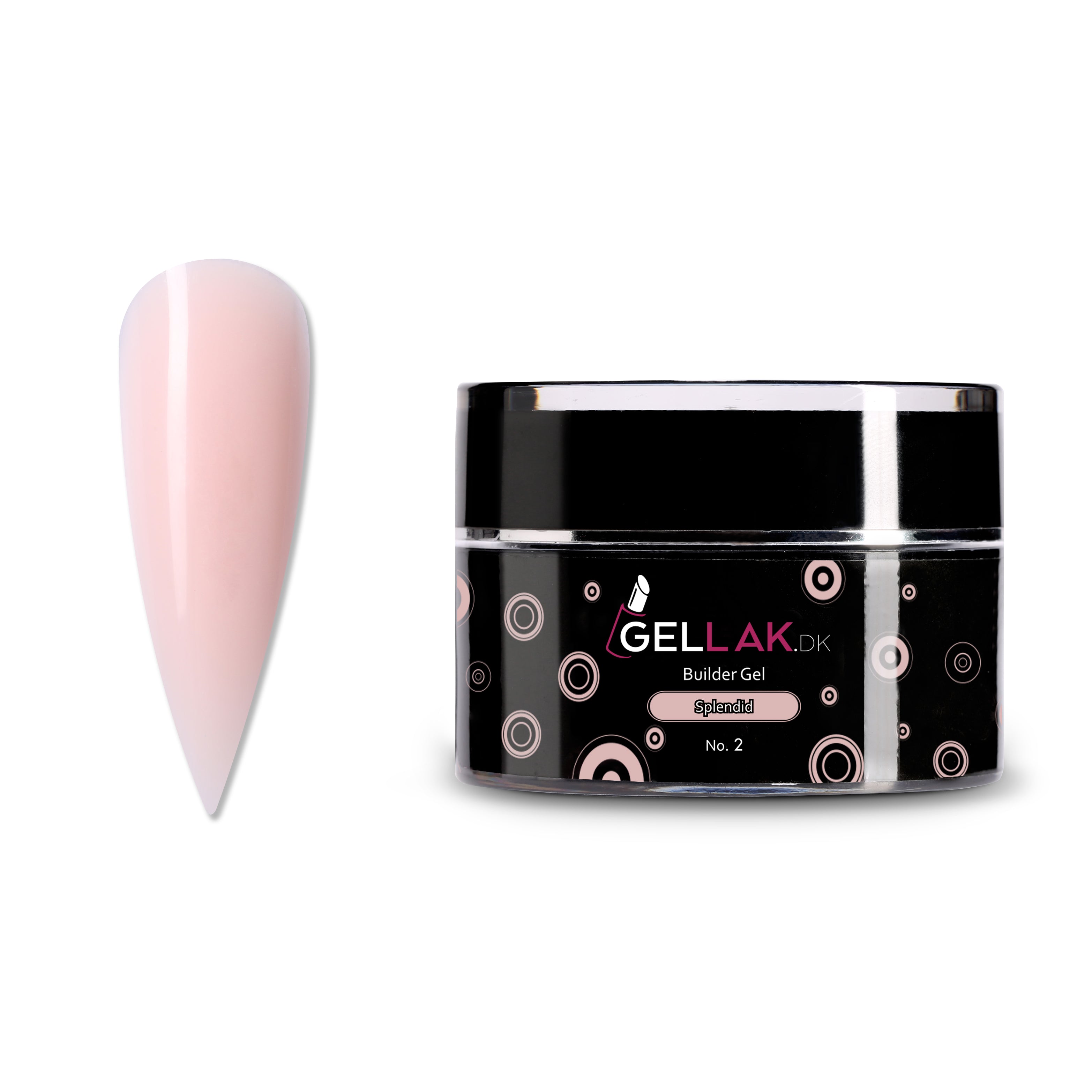 Builder Gel Lyserød Nude   Til Opbygning Af Negle   Splendid No  2