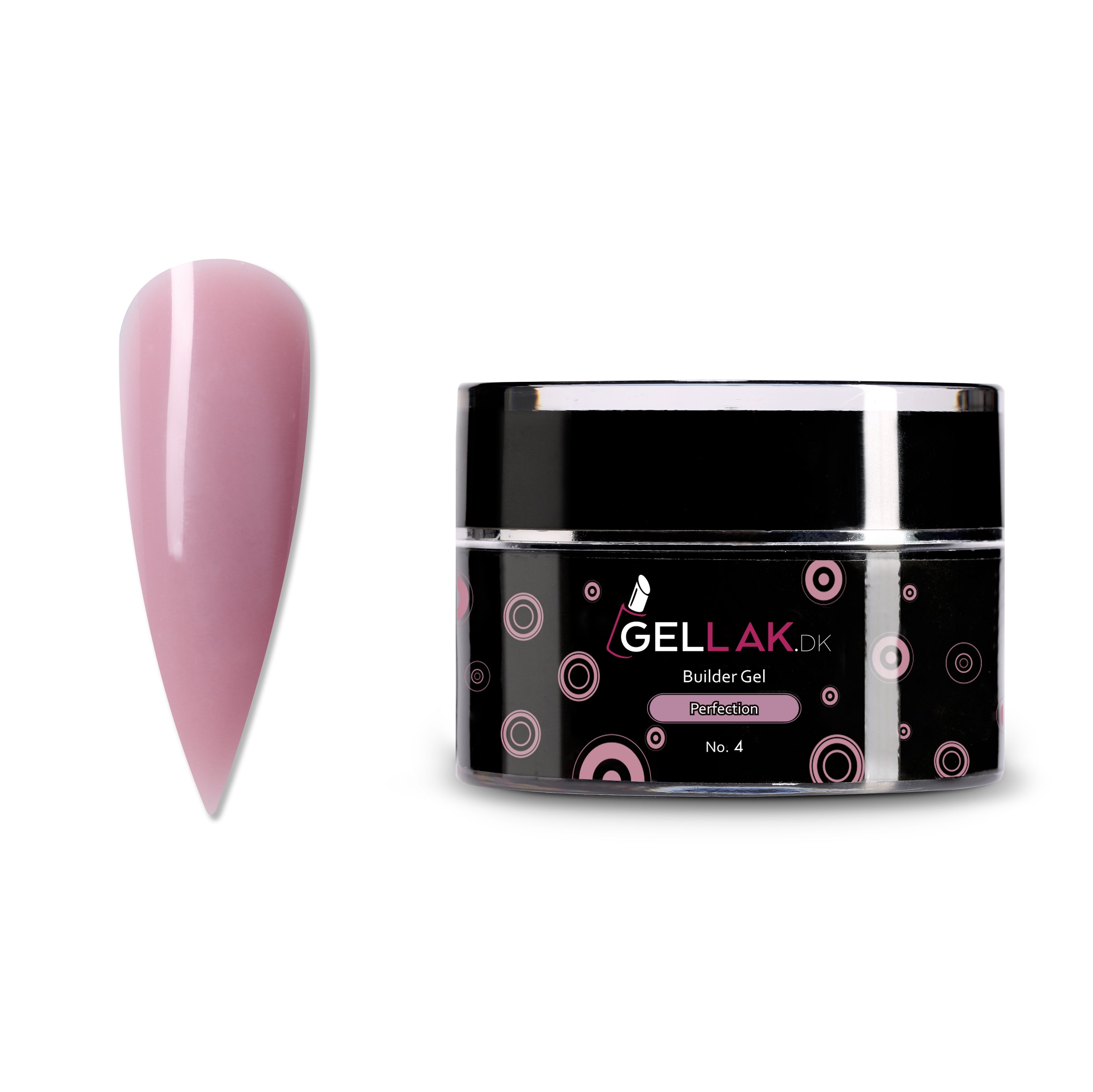 Builder Gel Mørk Lyserød   Til Opbygning Af Negle   Perfectio No  4