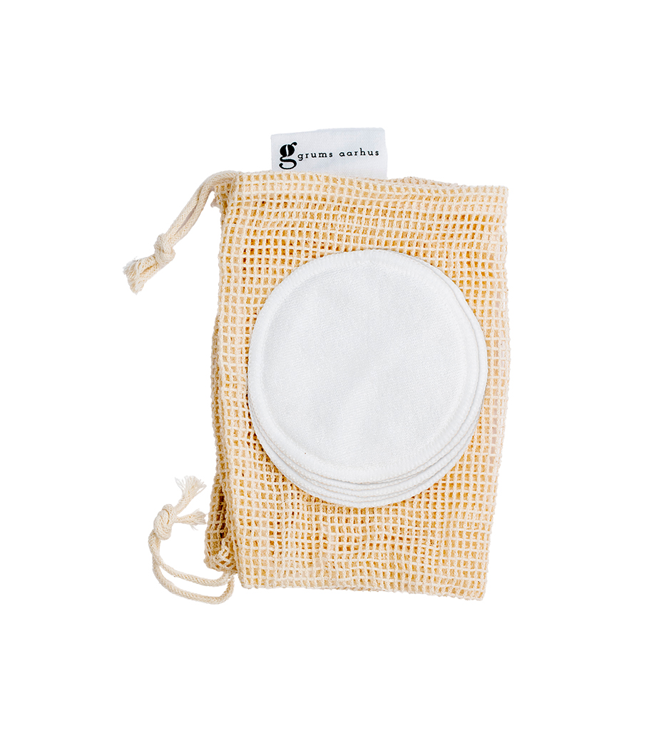 Grums  Genanvendelige Vatrondeller  Bambus Bomuld  7 Stk    Vaskepose